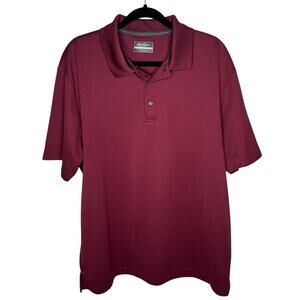 Ben Hogan Golf Polo Shirt Burgundy Short Sleeve Activewear Size XL